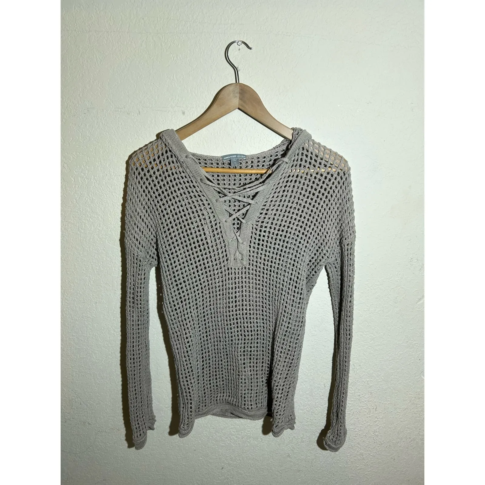 Standard James Perse Knit Brown Y2K Hooded‎ Top Size 2 - Image 3