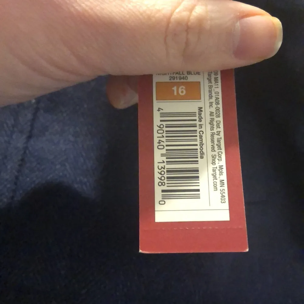 NWT Merona Navy Belted Skirt, size 16 - Image 8