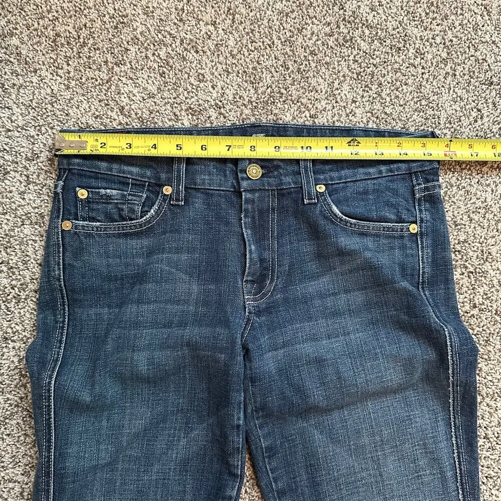 7 For All Mankind dark wash "A" pocket flip flop jeans size 27 - Image 10