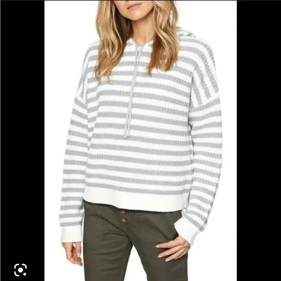 SANCTUARY HARLOW STRIPED HOODIE SWEATER - Image 2