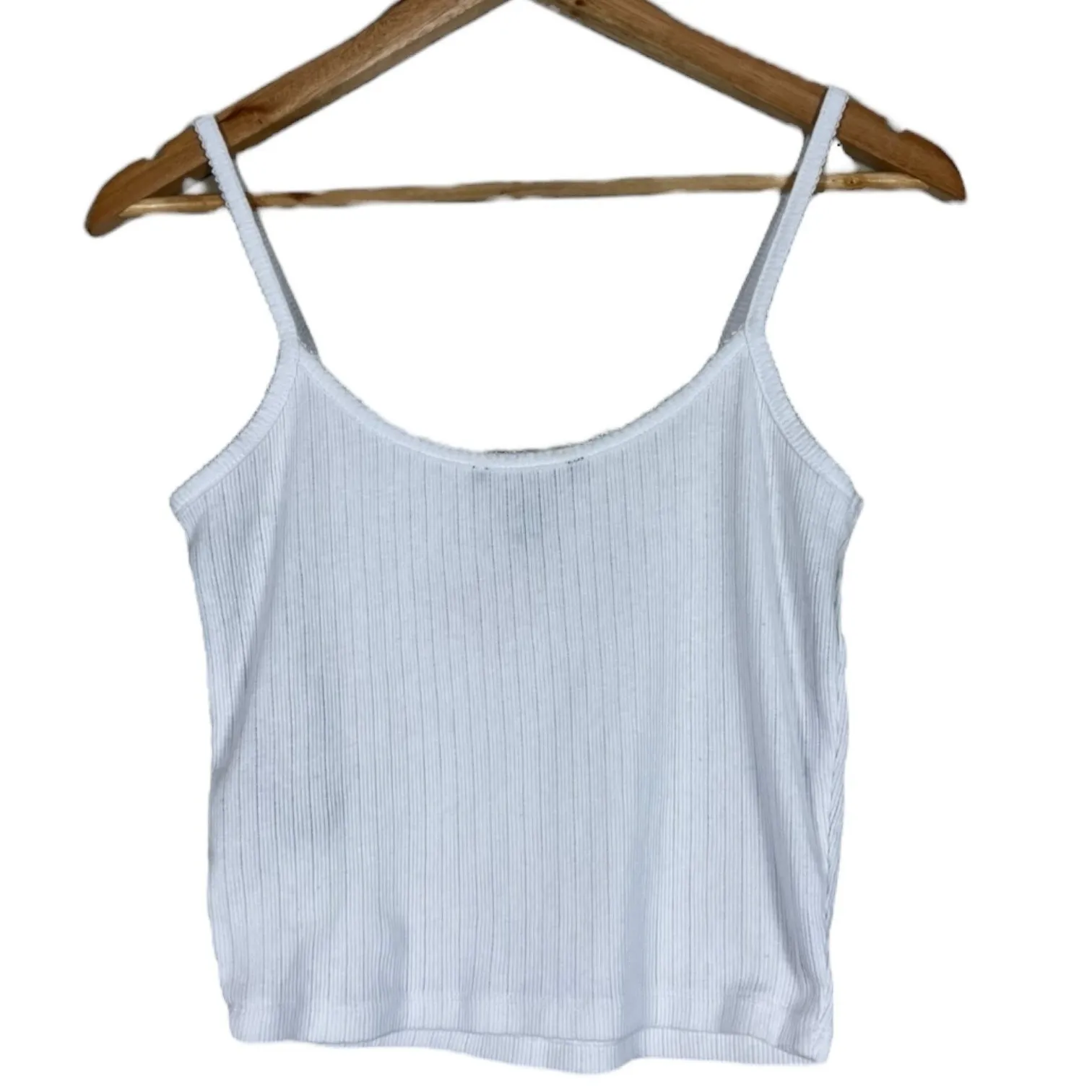 Forever 21 Tank Top Womens M White Bad Gal Heart Ribbed Crop Y2K Retro Coquette - Image 4