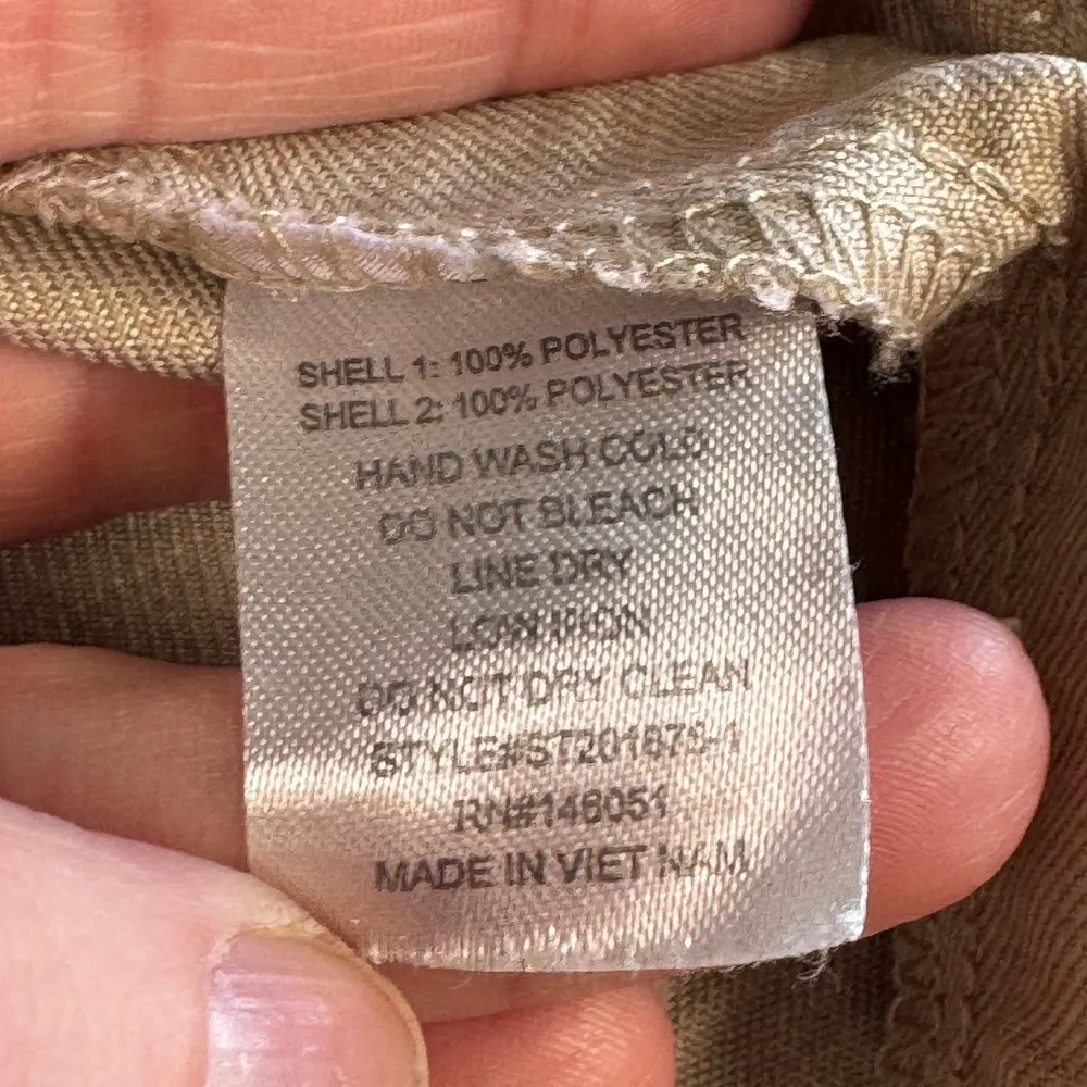 Tulléa Wide Leg Pleated Pants High Waist Career Casual XL Old Money Lightweight Tan - Image 4