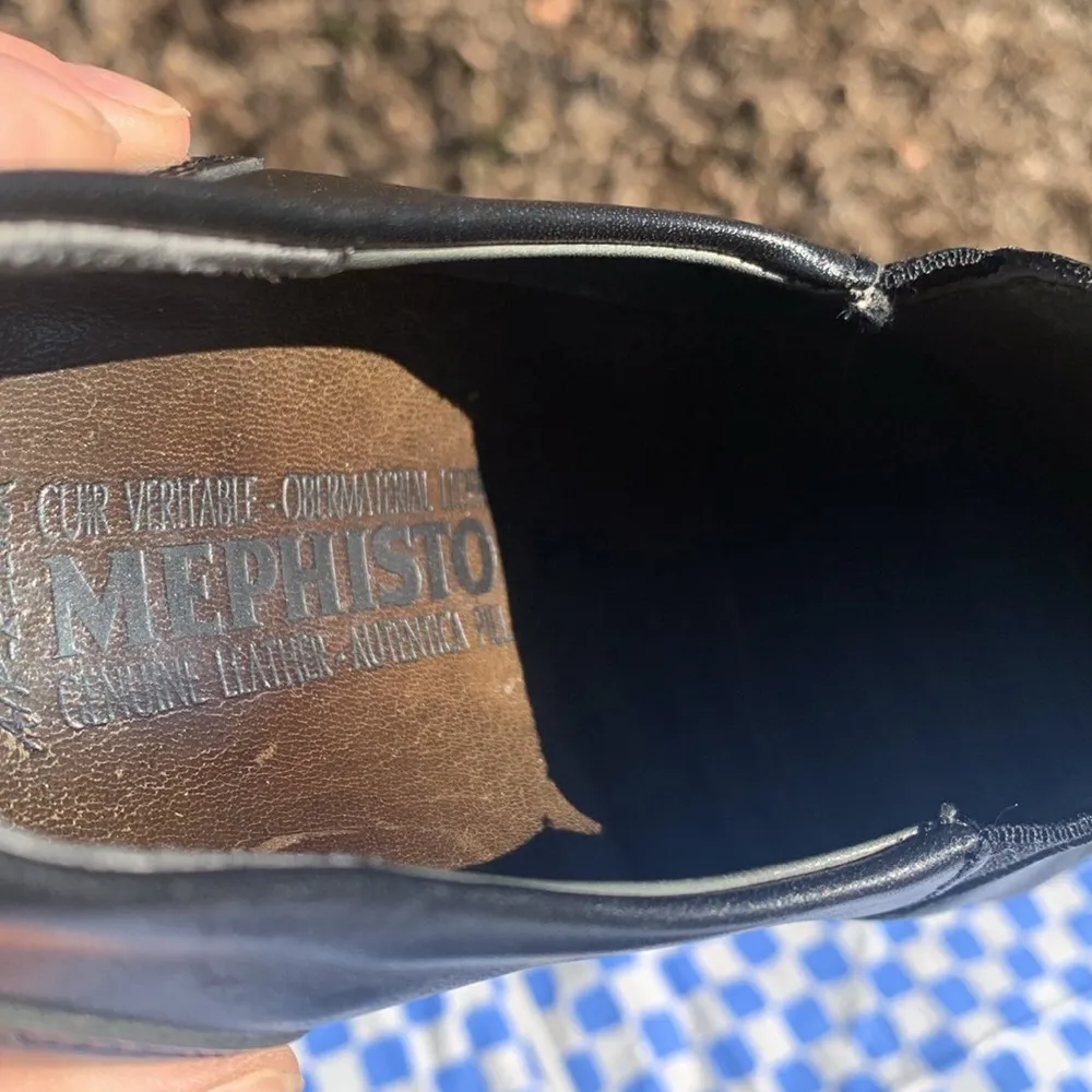 Mephisto Black Leather Shoes Size 7.5 - Image 7