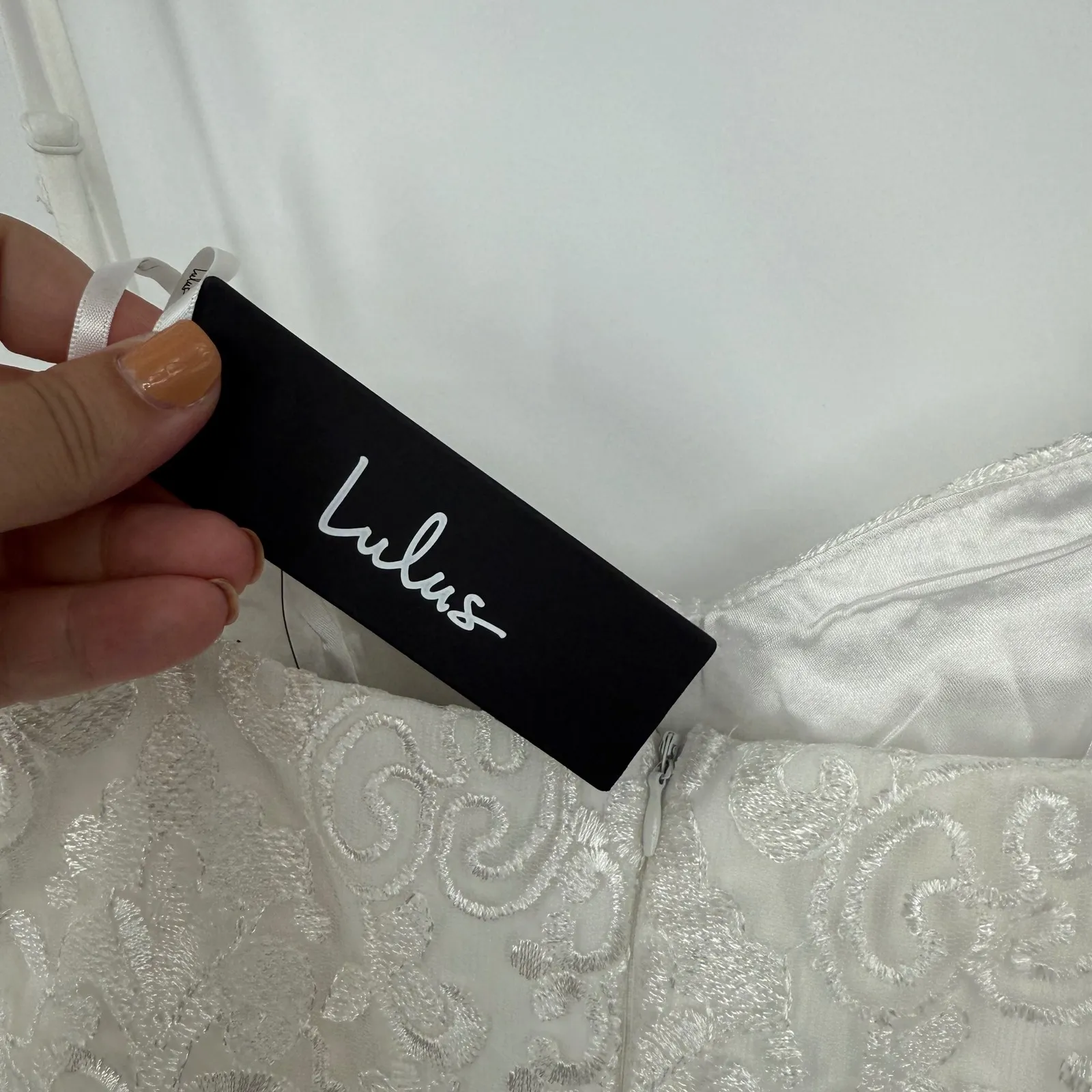 Lulus Exquisite Posture White Floral Embroidered Tiered Jumpsuit Size S - Image 9