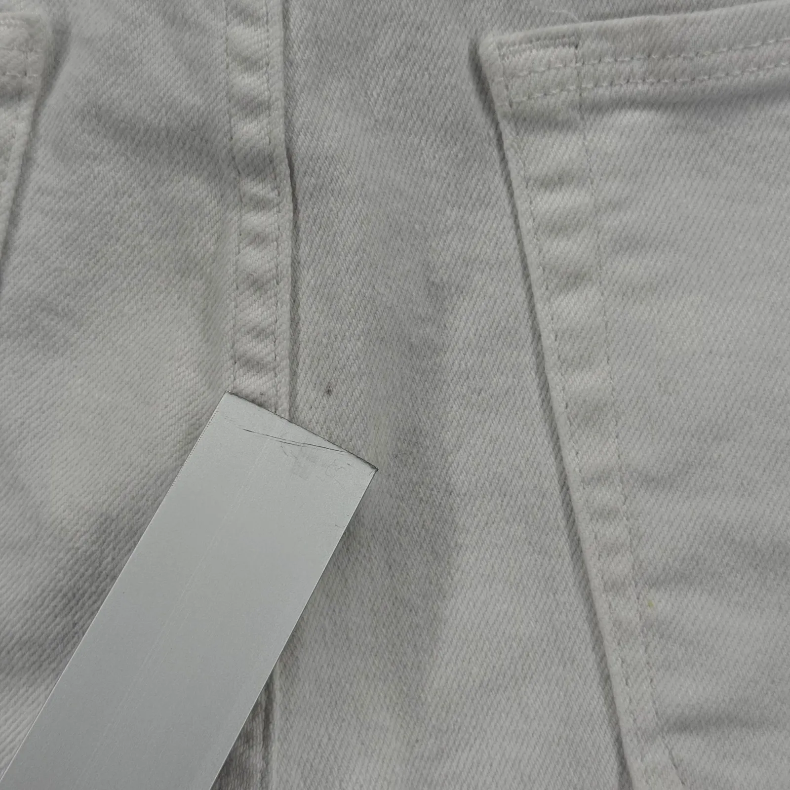 Good American White High Rise Straight Leg Frayed Hem Jeans Size 14/32 READ‎ - Image 11