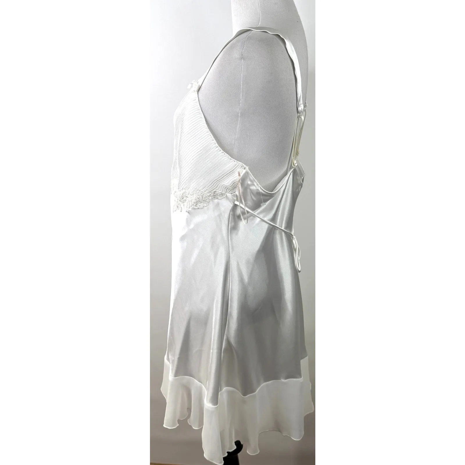 Linea Donatella White Lingerie Bridal Slip Dress Size XL - Image 7