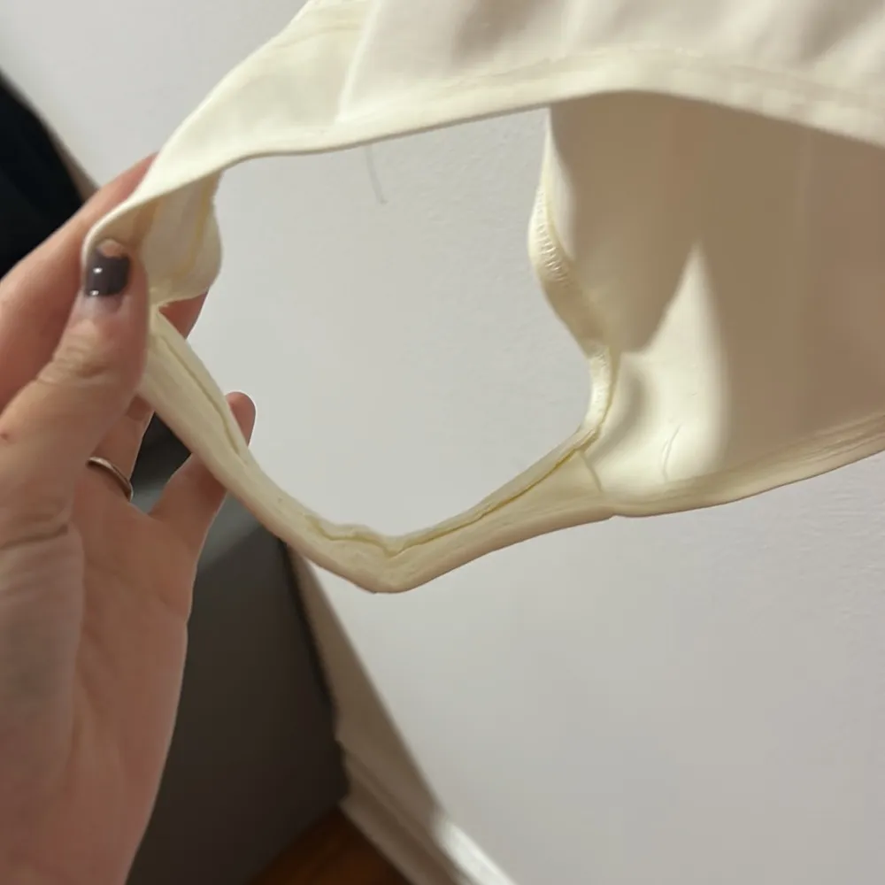 LPA  Women's White Half Sleeves Square Neck Bria Bodysuit Size Medium - Image 7