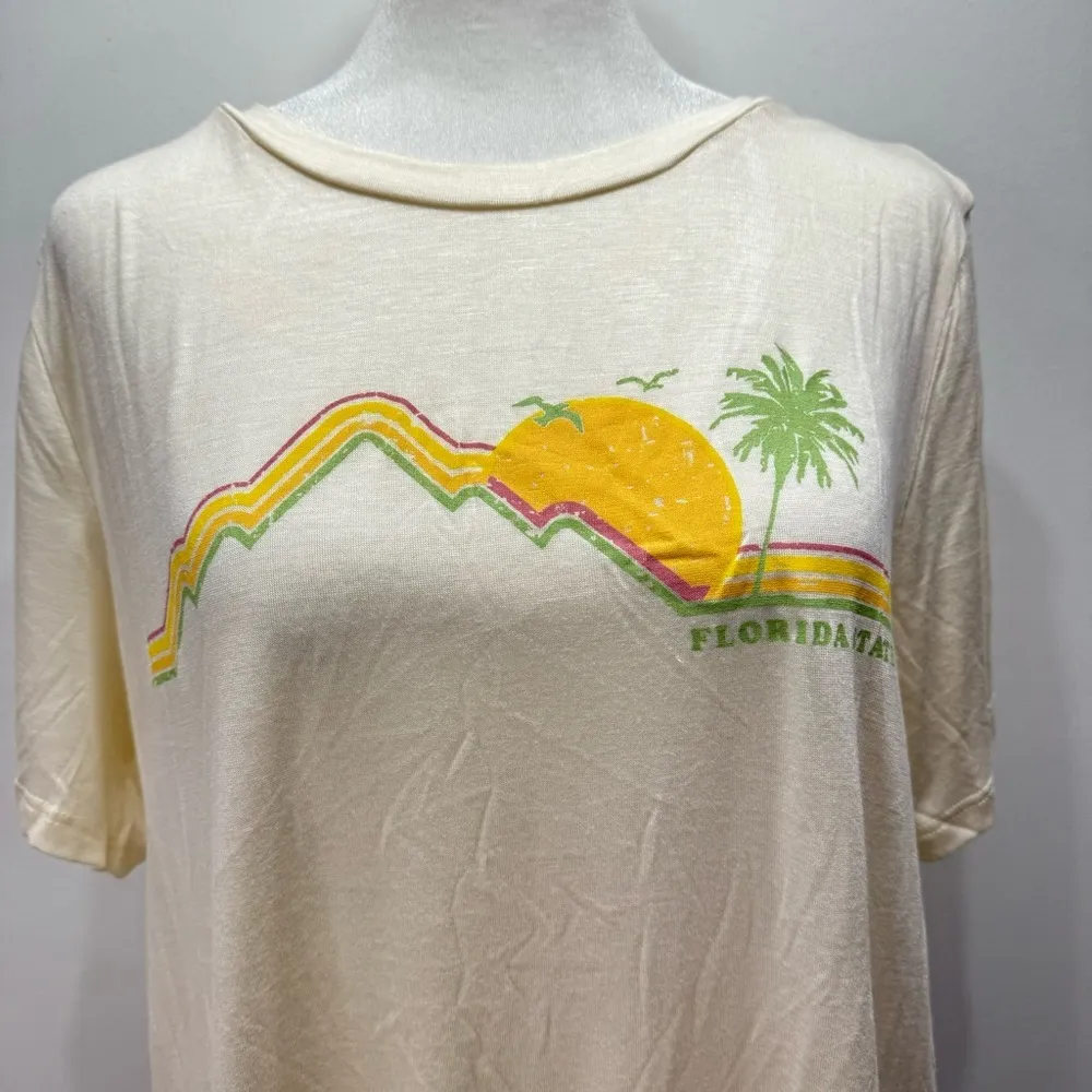 Hem & Thread Semi Sheer Retro Florida State T-Shirt Large NEW - Image 4