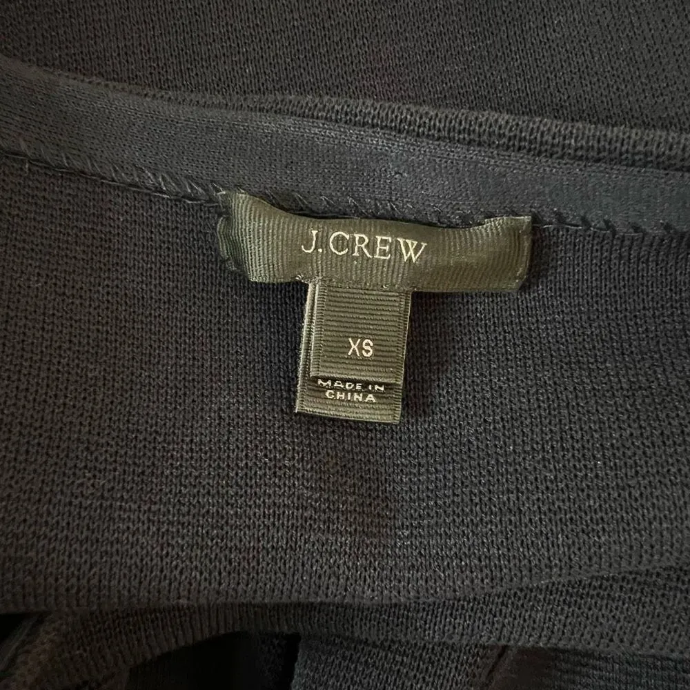 J crew navy blue 3/4 sleeve belted tunic business casual size XS - Image 9