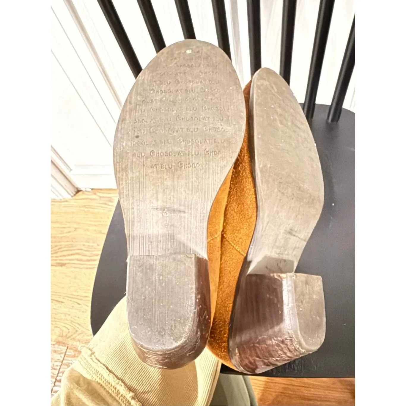 Chocolat Blu alpha tan suede ankle boots size 6 - Image 3