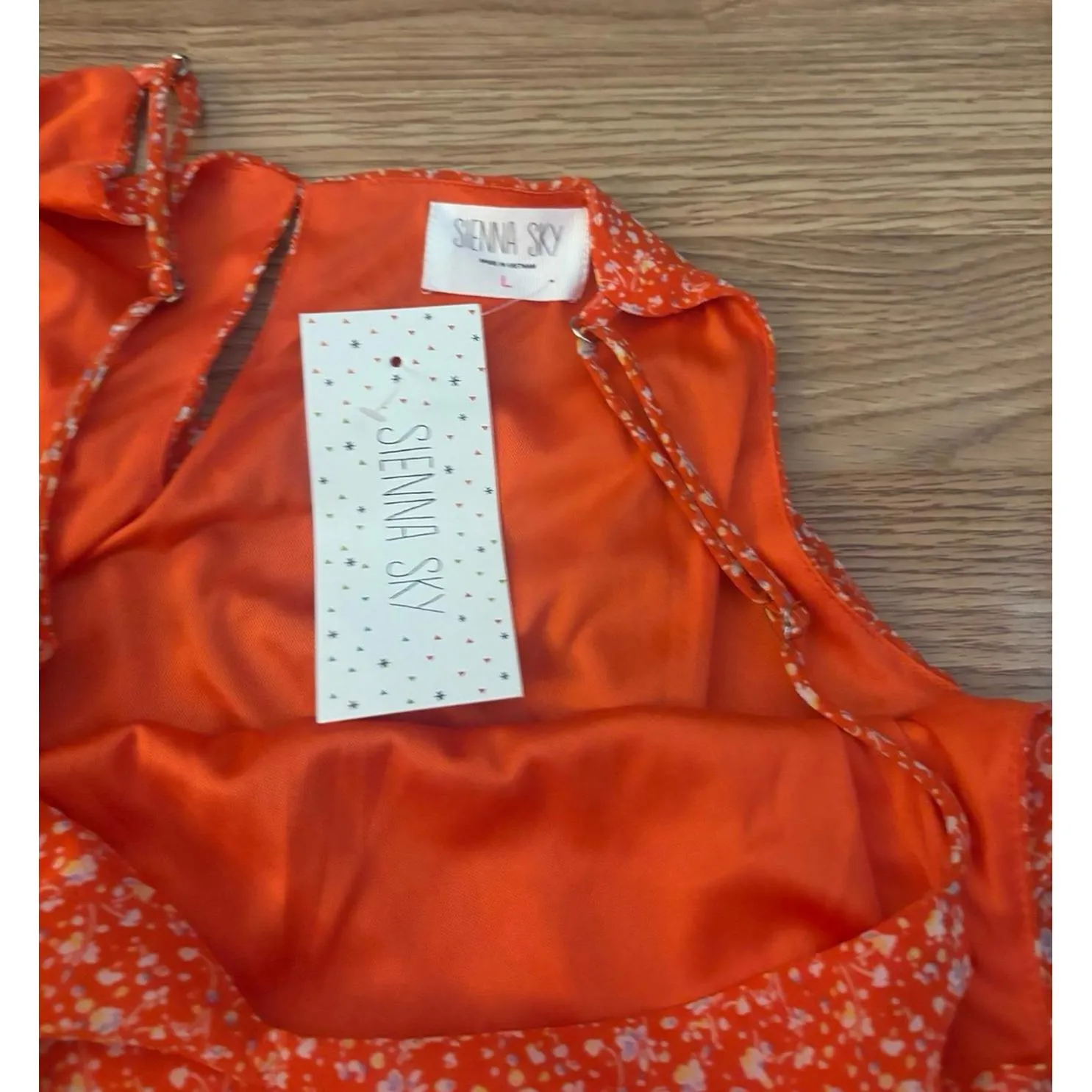 Sienna Sky Floral Ruffle Tank Top Size Large - Image 5