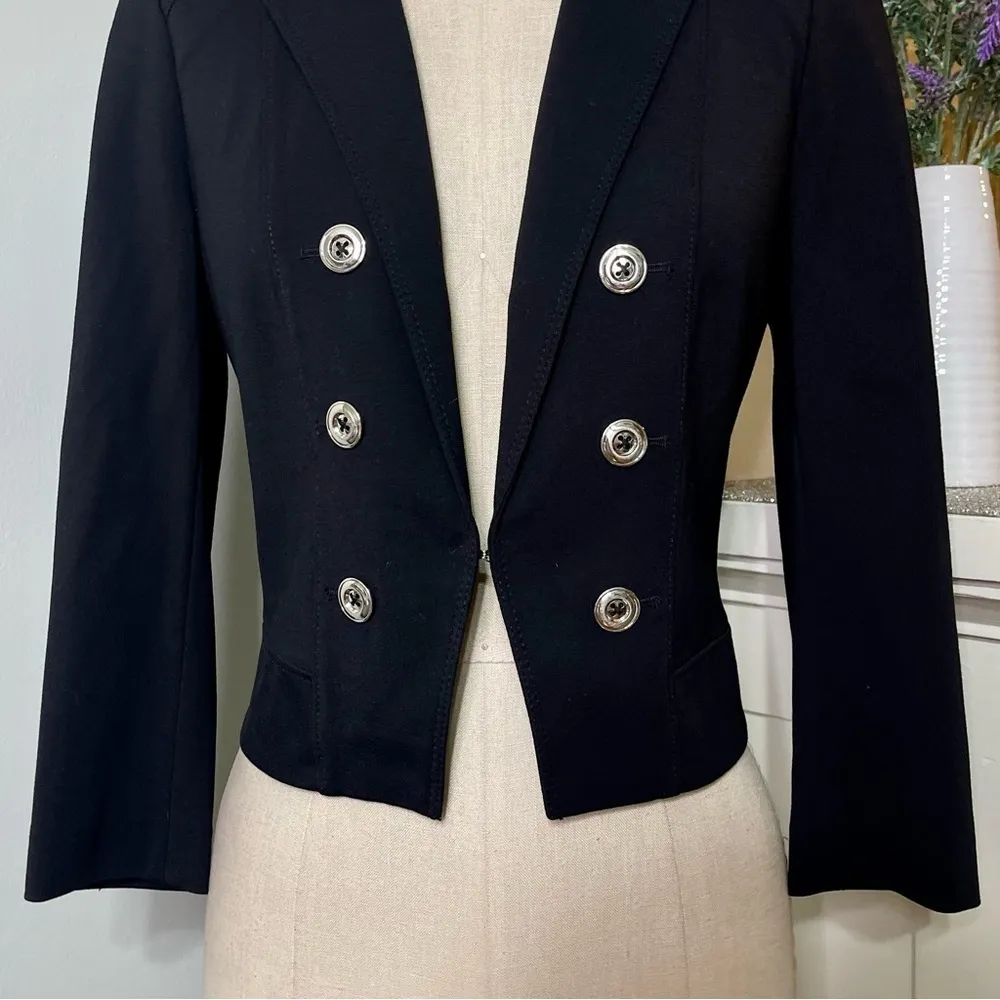 White House Black Market Ponte Blazer Jacket Size 0 XS - Image 6