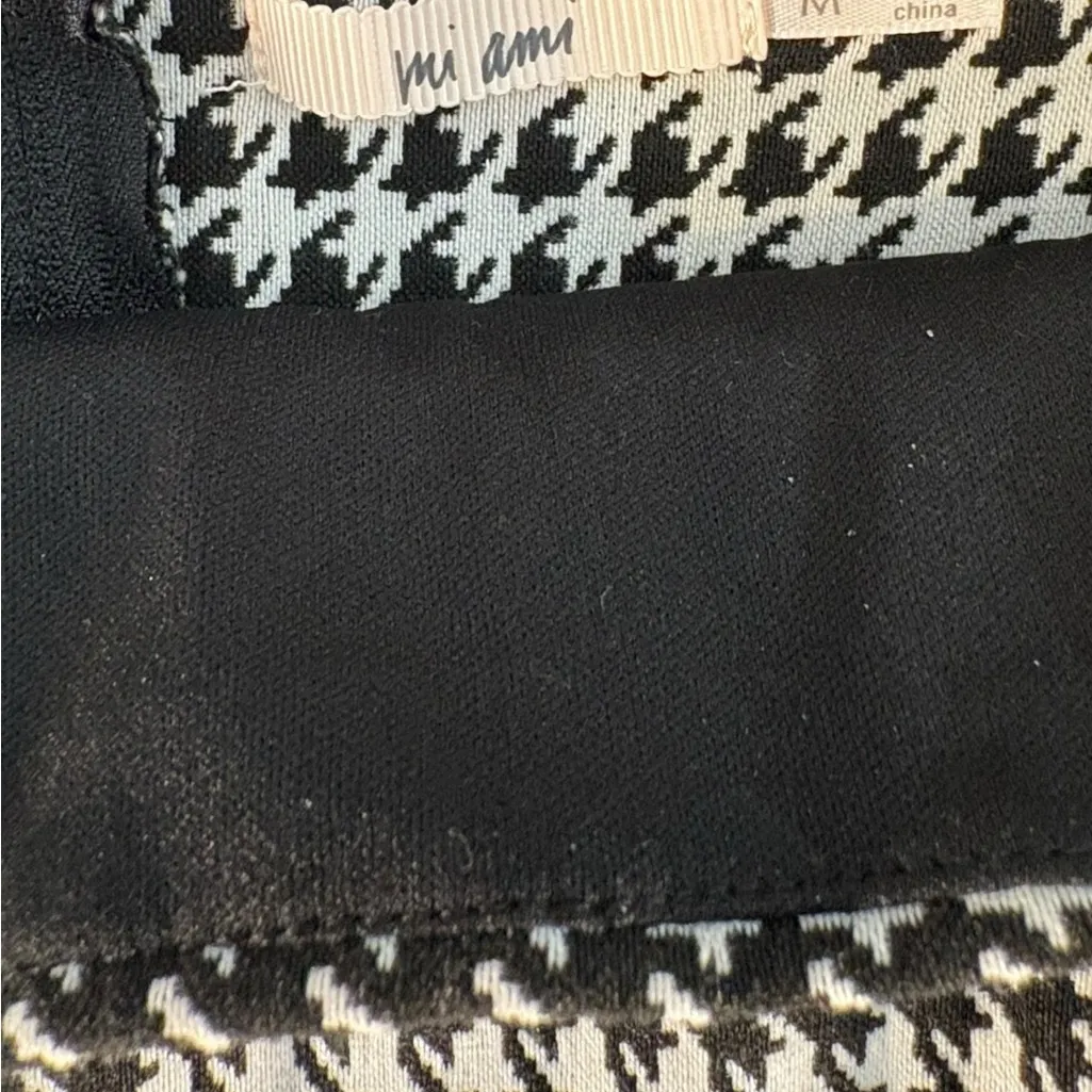 Mi Ami Houndstooth Long Sleeve Mini Dress Women’s Medium Girlhood Academia - Image 11