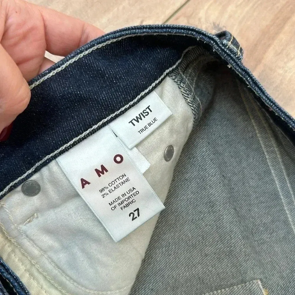 AMO Jeans Twist Cropped Jeans in True Blue Sz 27 - Image 5