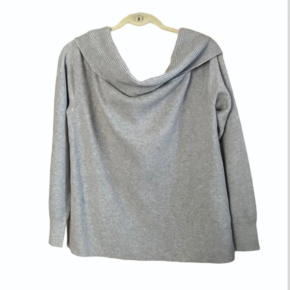 Leith Light Gray Cowl Neck Pullover Size 1X - Image 3