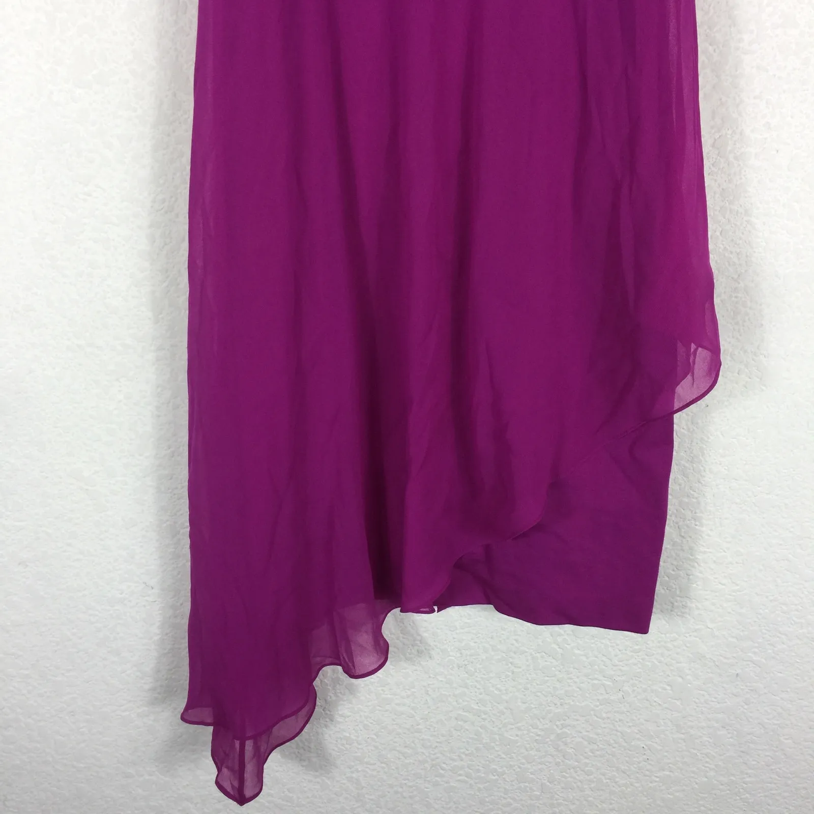 Ted Baker Locie Sheer Asymmetric Chiffon Overlay Mini Dress Small Cocktail Sheer - Image 10