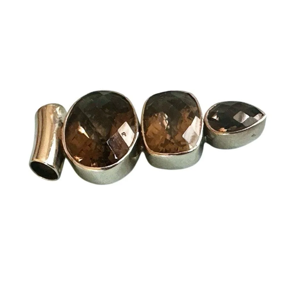 Arya Sterling Silver Smoky Quartz Pendant necklace - Image 13