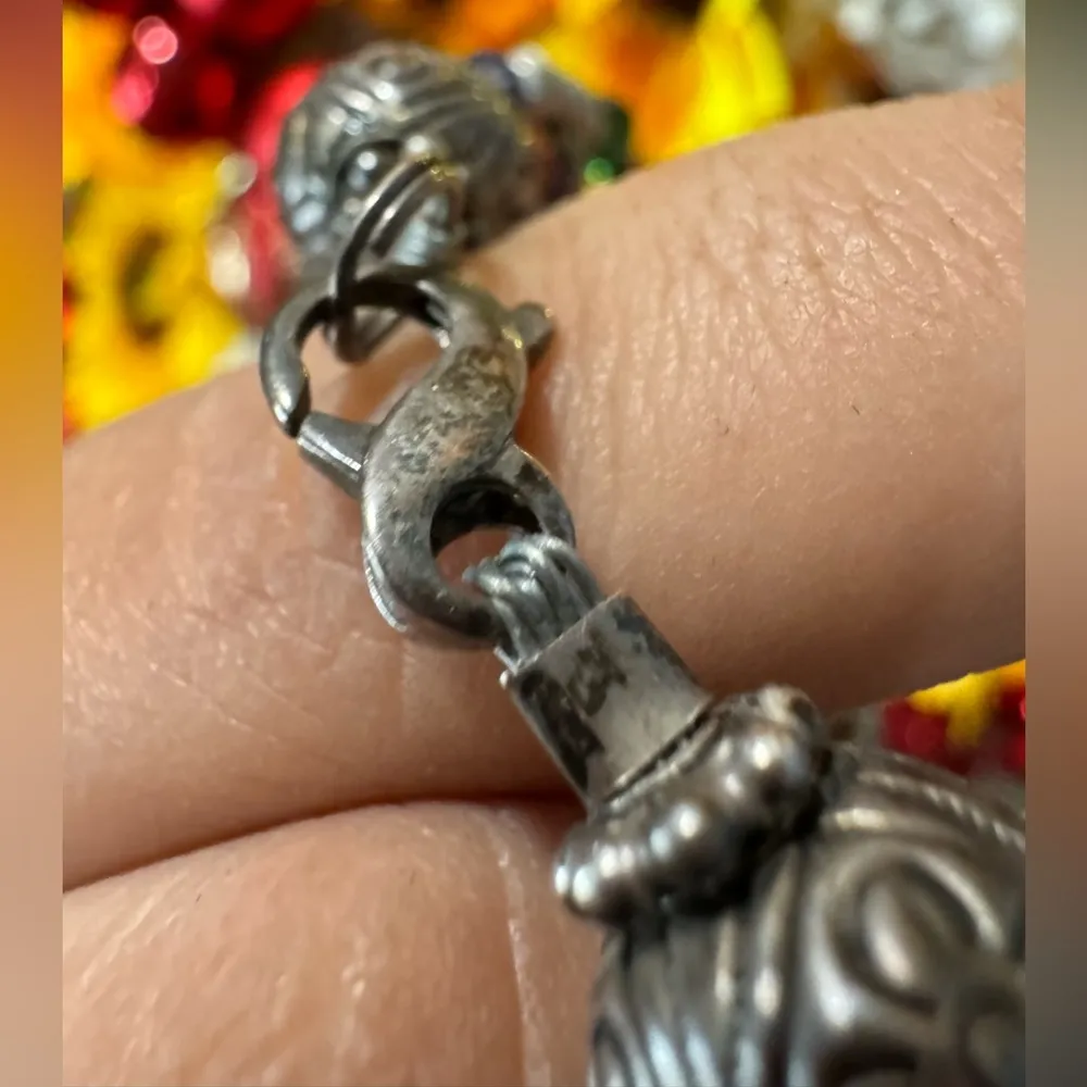 .925 sterling and crystal world handmade bracelet ✨ - Image 6