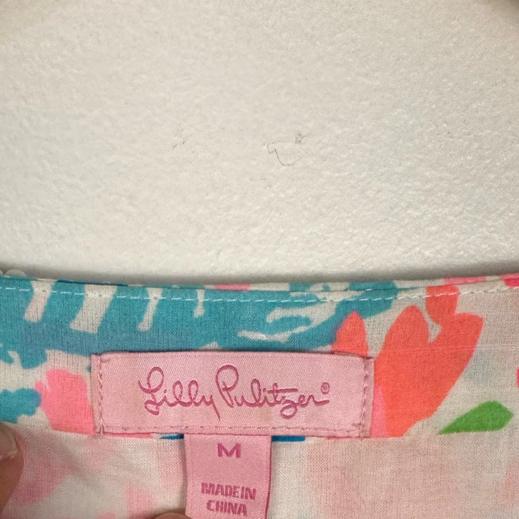 Lilly Pulitzer Delisa Dress Let's Cha Cha Embellished Women’s Sz M - Image 4