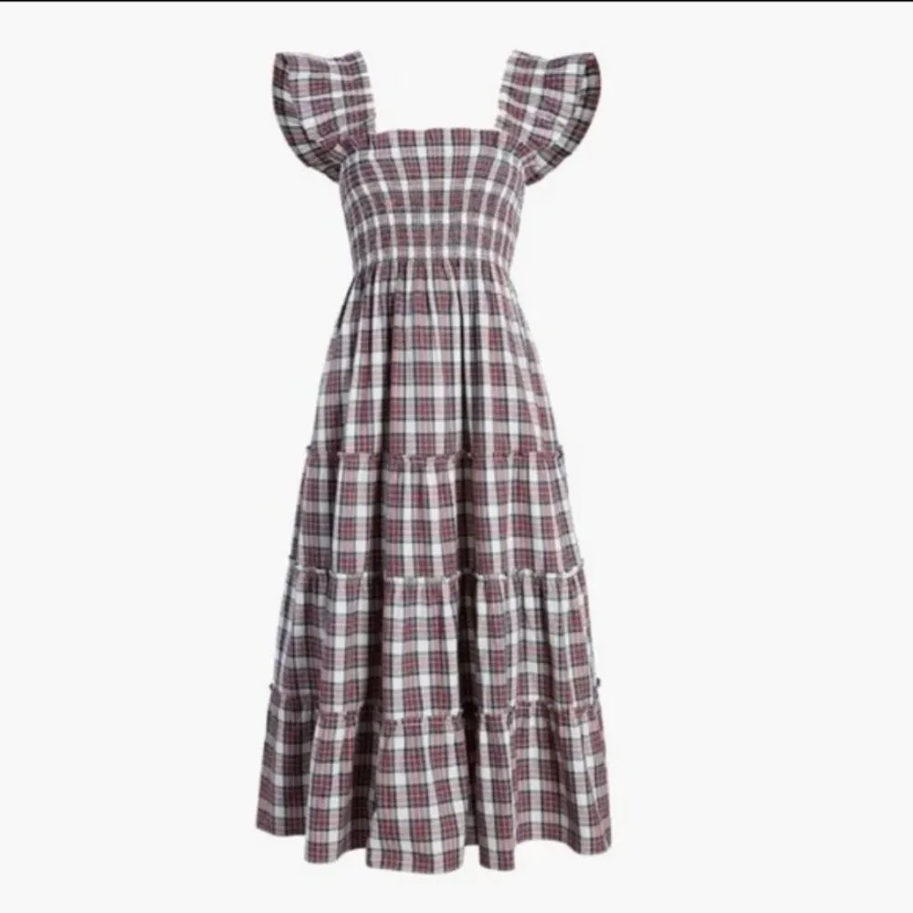💕HILL HOUSE💕 Ellie Nap Dress ~ Multi-Color Tartan Plaid Print Large - Image 10