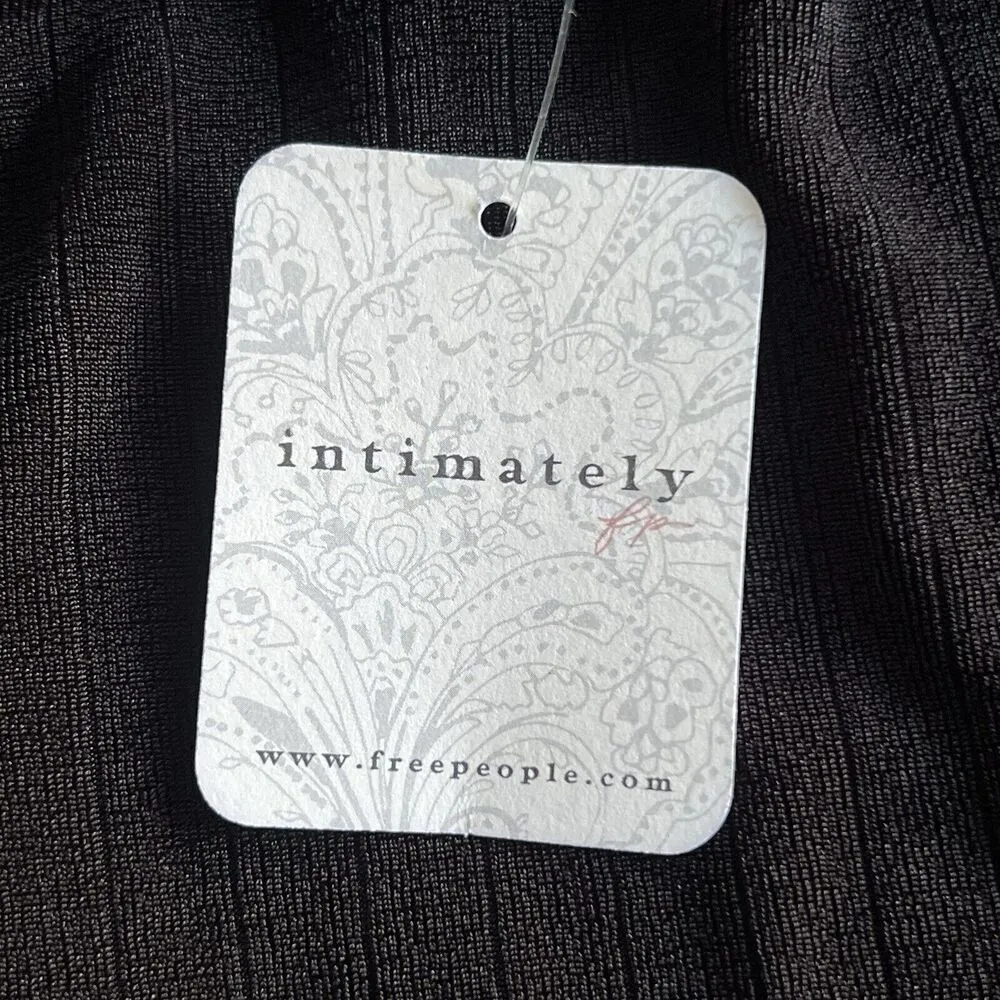 Free People Intimately Dress Medium Black Thin Strappy Tie Back Mini Dress NWT - Image 3