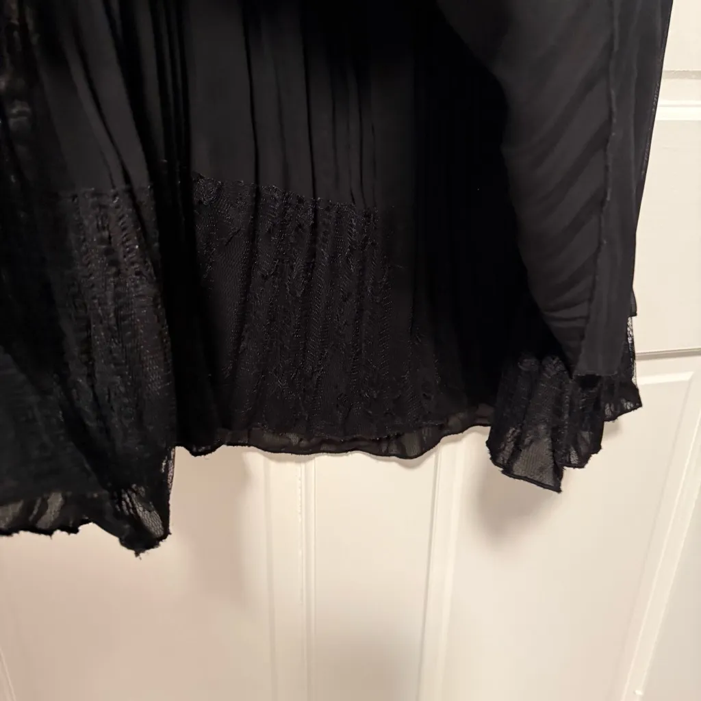 Caelian Sleeveless‎ Maxi Dress Pleated Flare Flowy Black Size XL - Image 5