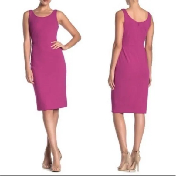 NWT Betsey Johnson Dress Sheath Sleeveless Knee Length Pink 6 Cocktail Party - Image 2