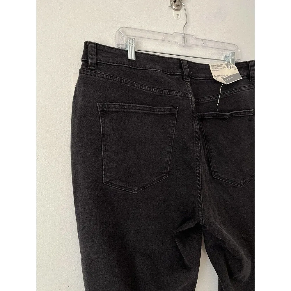 NWT DL1961 Patti Straight High Rise Vintage Ankle Jeans In Nightshade Black 18W - Image 8