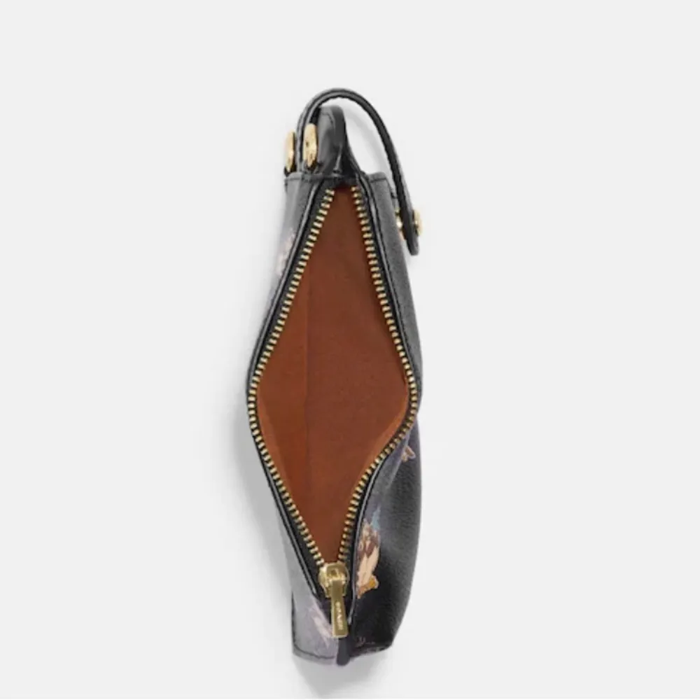 Authentic COACH Printed Penguins coated canvas/smooth leather phone/cards Crosby - Image 10