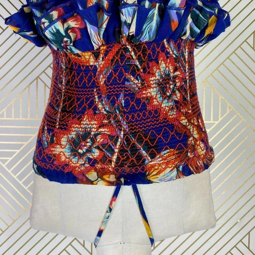 Red Carter Ava Dress in Paradise Blue/Red‎ Floral - Image 4