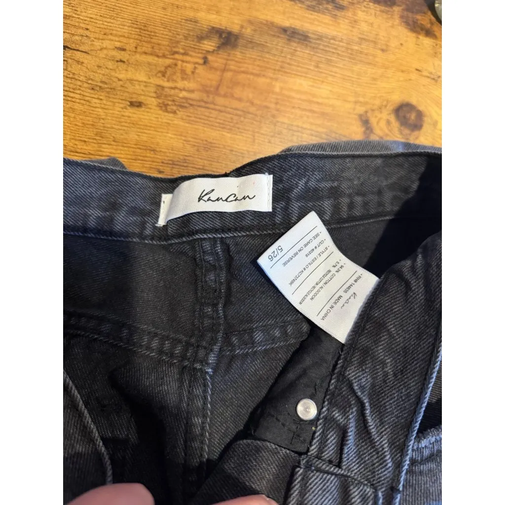 KanCan Black Distressed Straight Leg Jean Size 26 - Image 7