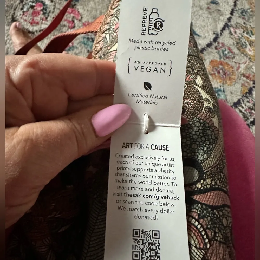 Sakroots City Convertible Tote Repreve Eco Twill Sienna Spirit Desert Brown Bag - Image 5