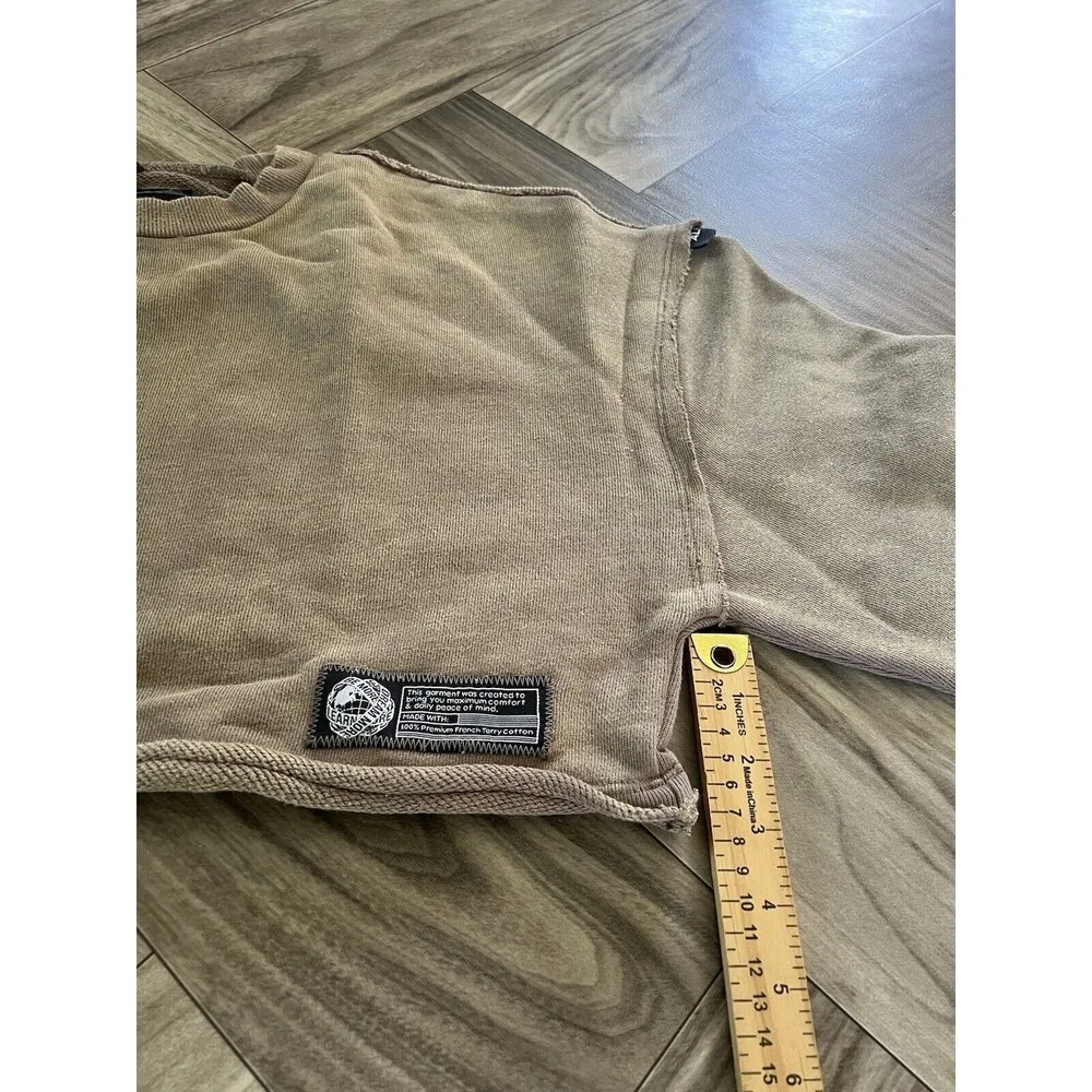 Alphalete Women's Terry Oversized Crop Pullover - Smockey Quartz , Size Small - Image 4