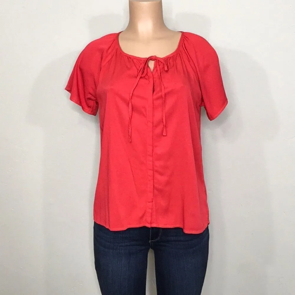 Michael Stars red peasant top. Runs like a small. New - Image 5