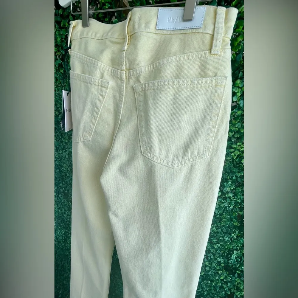NWT - Re/Done 70’s Bootcut Jeans | Soft Yellow/Cream Color | Sz 25 Tall | Rare - Image 14