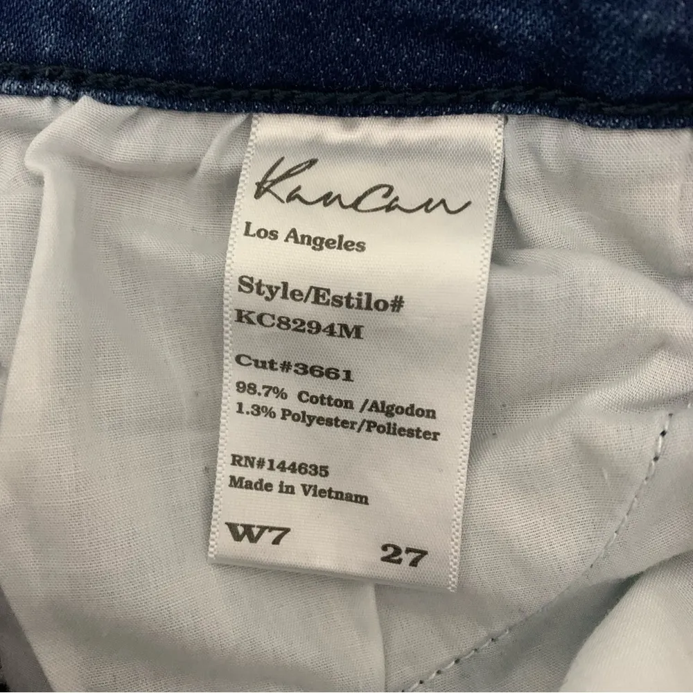 Kancan Mid Rise Skinny Distressed Jeans Size 7/27 Blue - Image 11