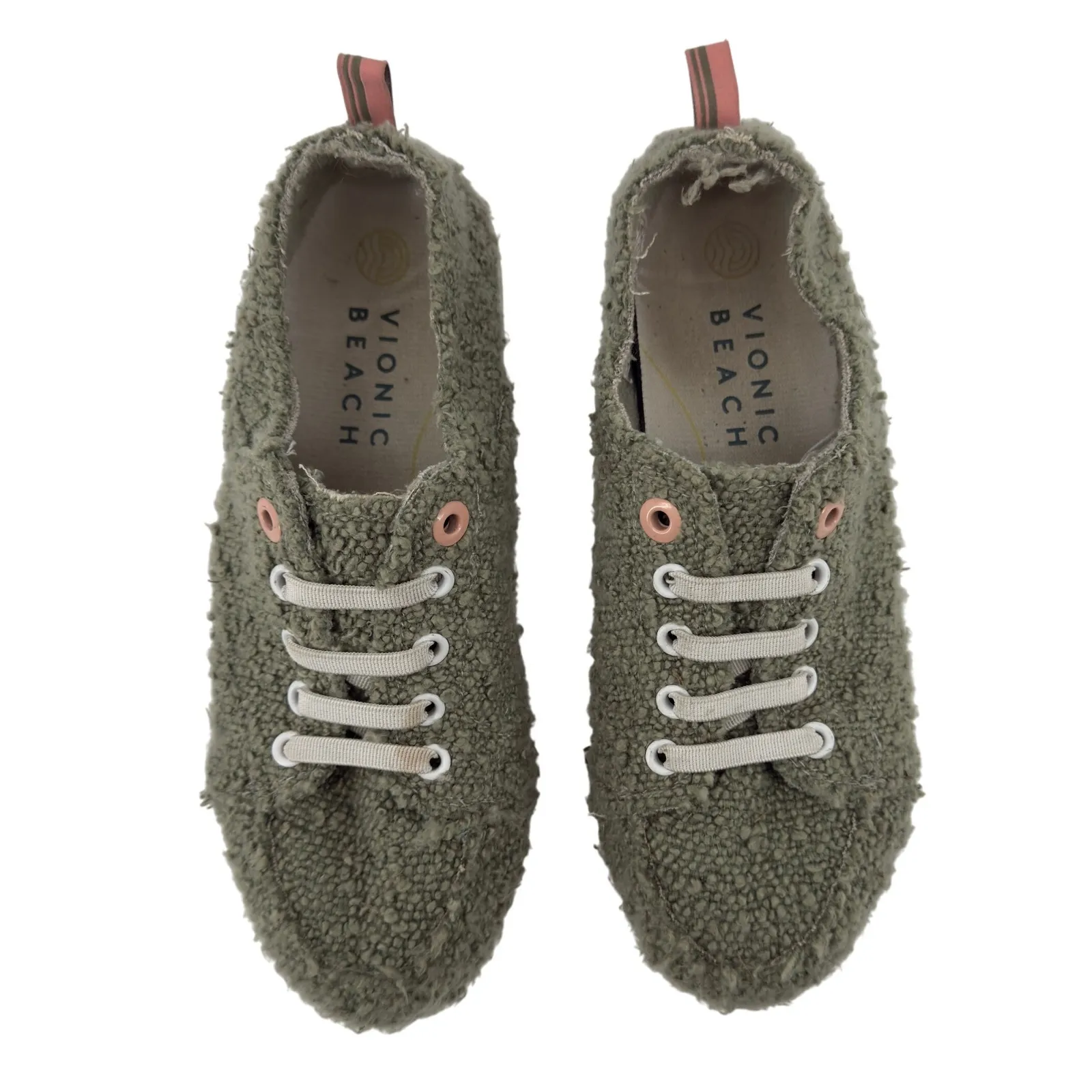 Vionic Beach Pismo Boucle Slip On Casual Sneaker Sage Green Women 7 Arch Support - Image 3