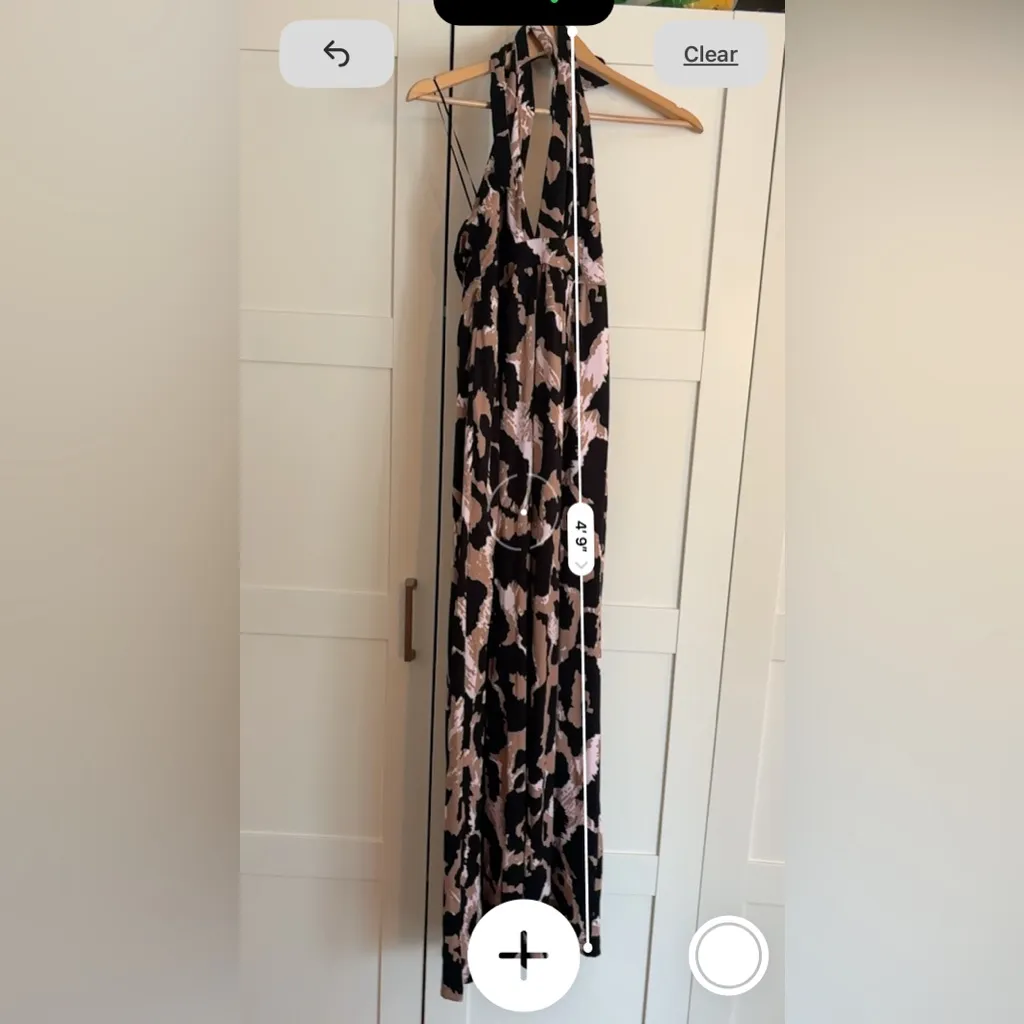 NWT Diane Von Furstenberg X Target Halter Neutral Leopard Jumpsuit Size Small - Image 4