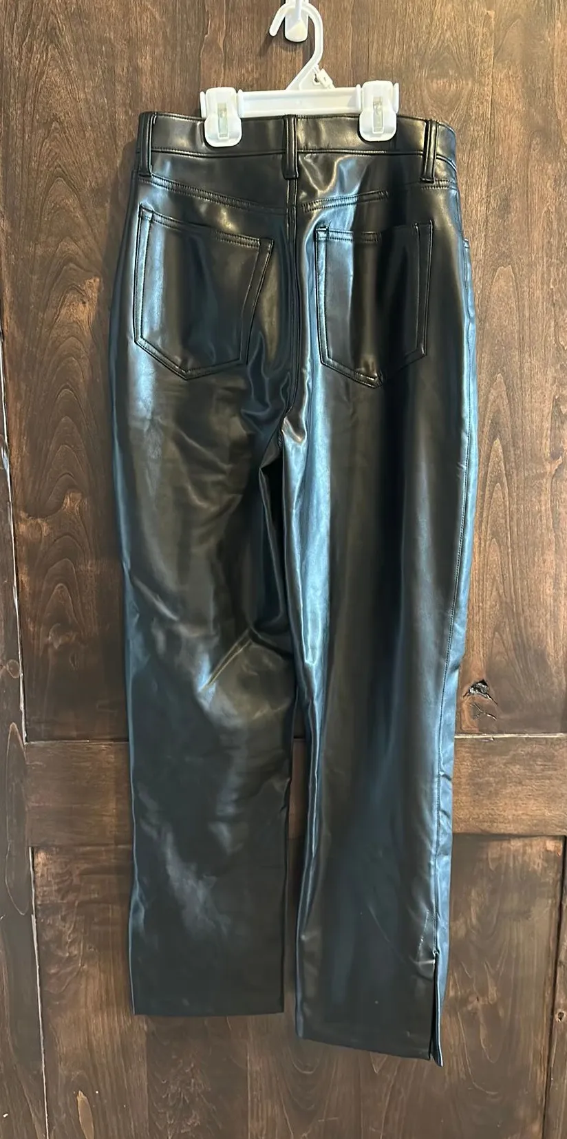Abercrombie Curve Love Leather Vegan Pants 90s Straight - Image 3