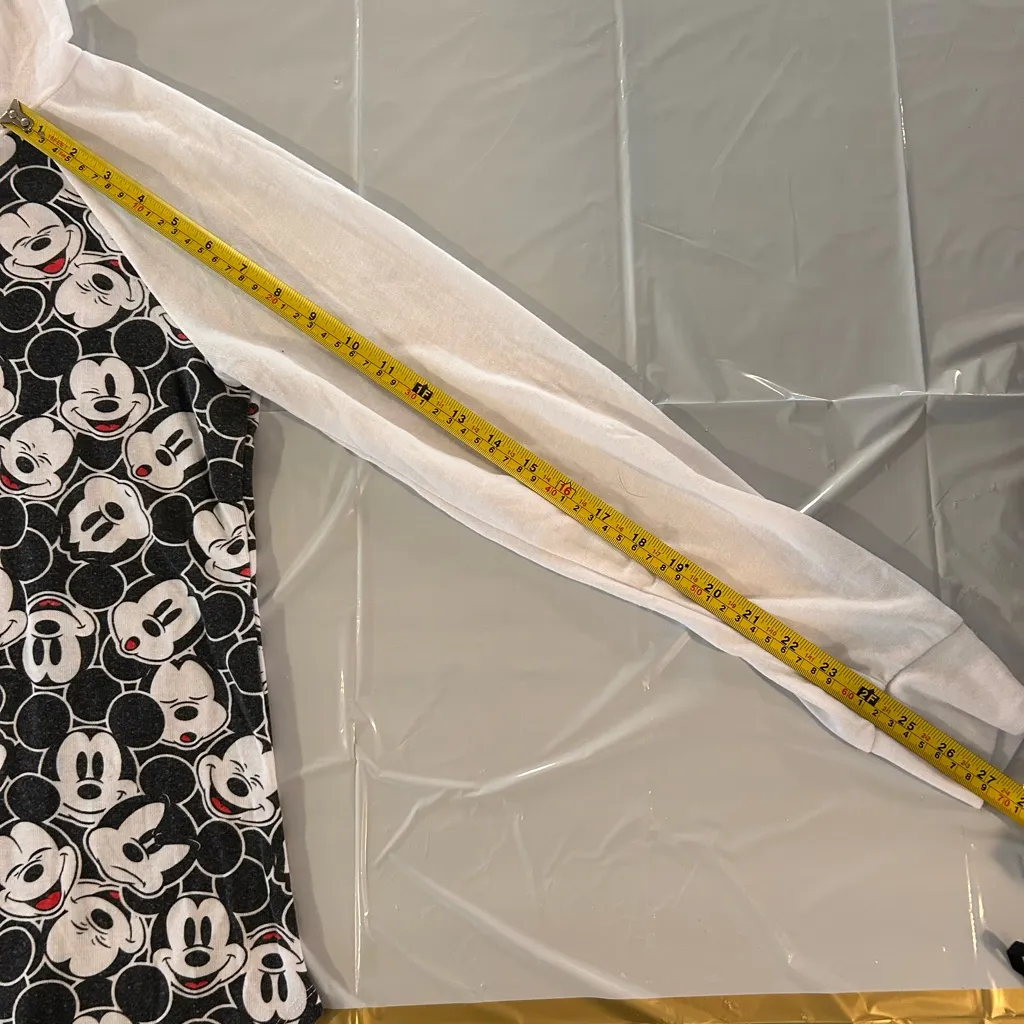 Disney  Mickey‎ Mouse Faces All Over Print Lightweight Hooded Sweatshirt Medium - Image 6