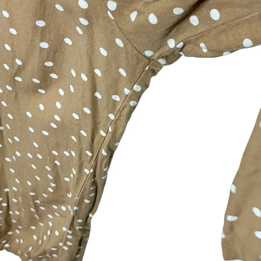 L’ Space Pasadena Jumpsuit Beachcomber Polka Dot Revolve Brown Women’s Size S - Image 9