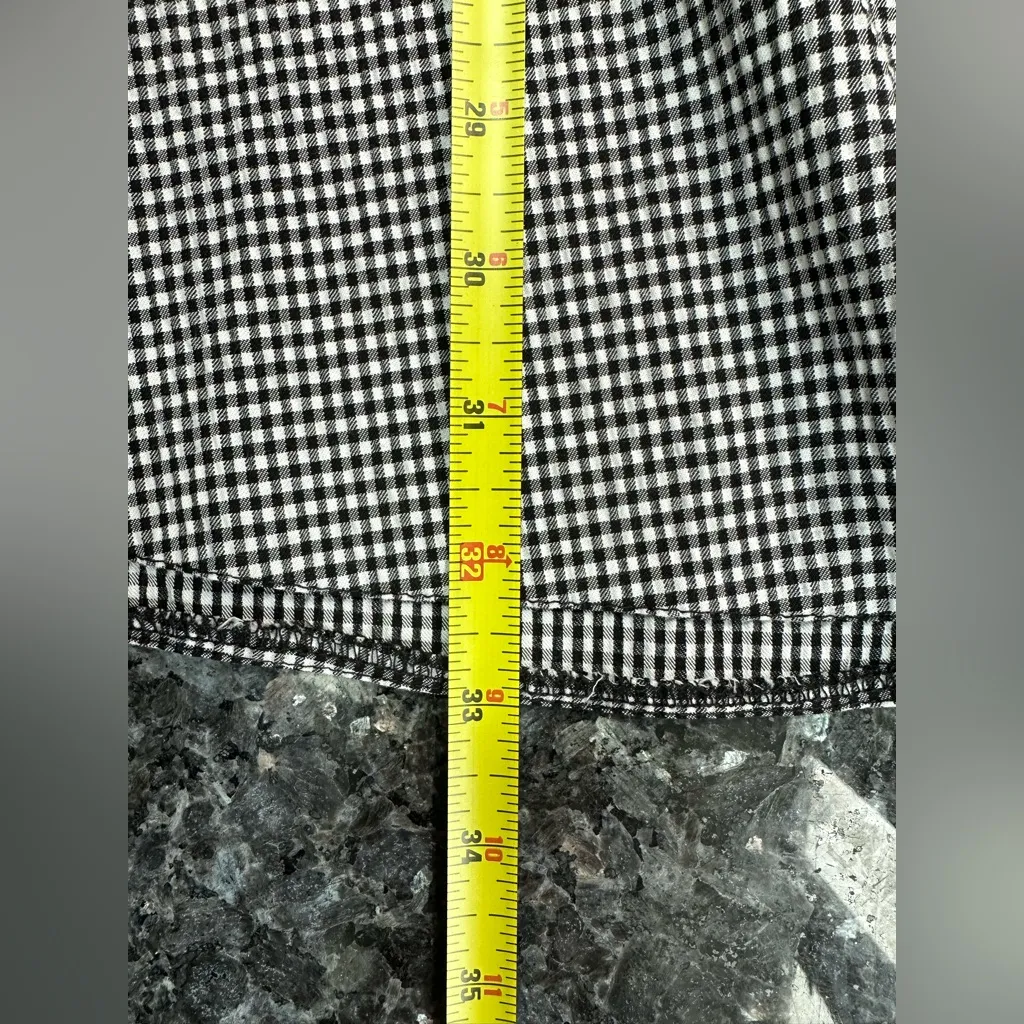Topshop Black White Gingham Seersucker Sleeveless Skater Dress Size 8 Rockabilly - Image 12