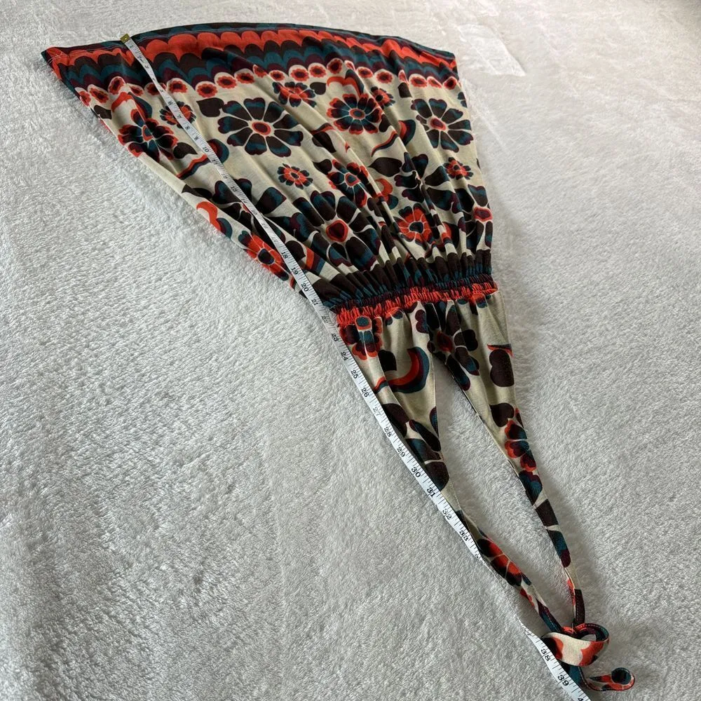 Vtg Y2K Twenty One Halter Dress Size S Floral Multicolor Sleeveless Boho Cottage - Image 9