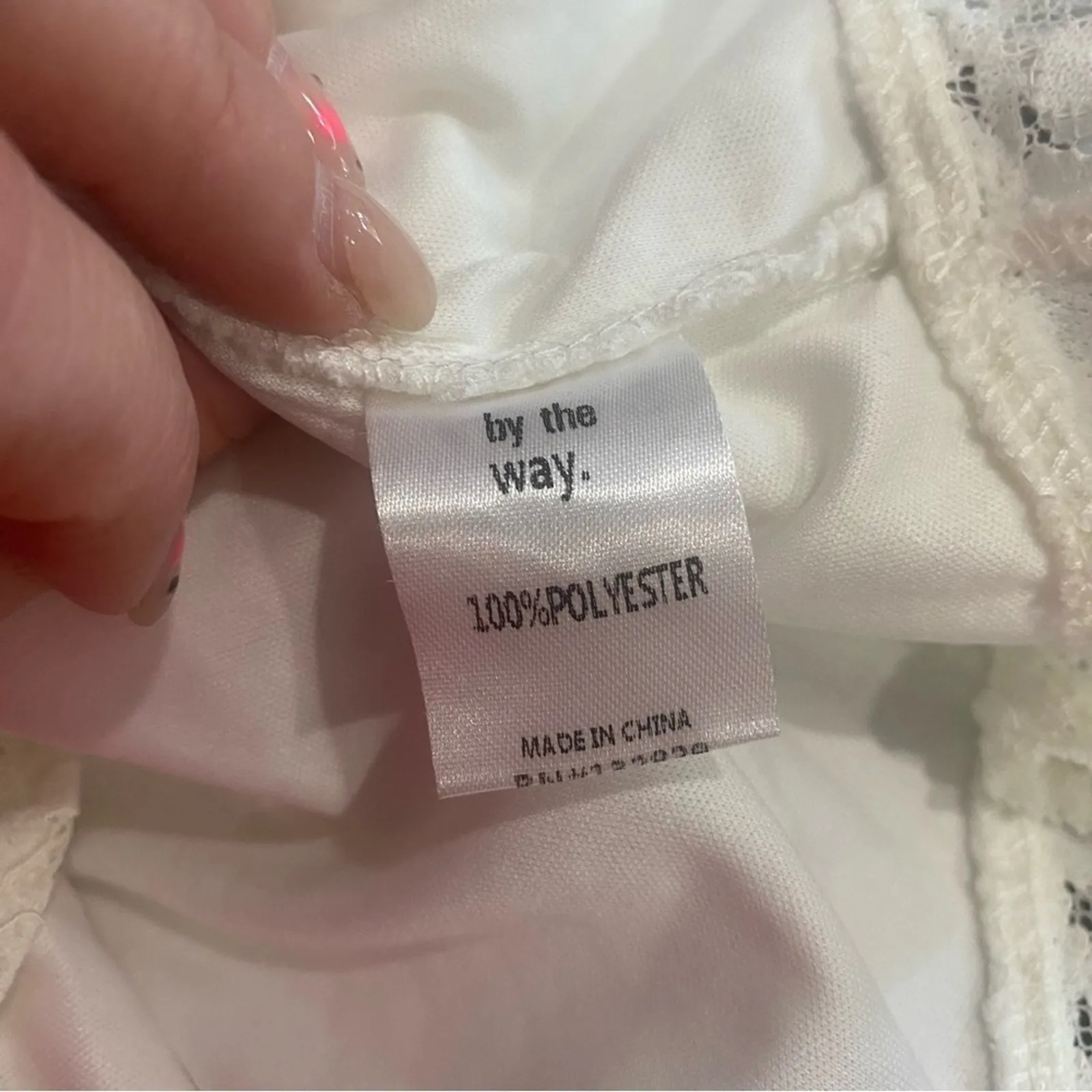 By The Way Revolve Mallory White Lace Mini Dress Women Bridal Party Size S - Image 8