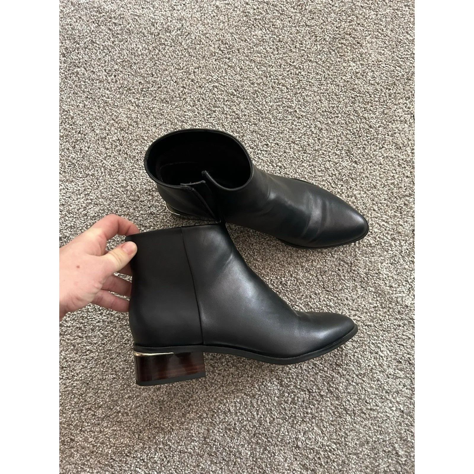 Alfani Amyy Womens Ankle Bootie‎ | Black Faux Leather | 9 - Image 4