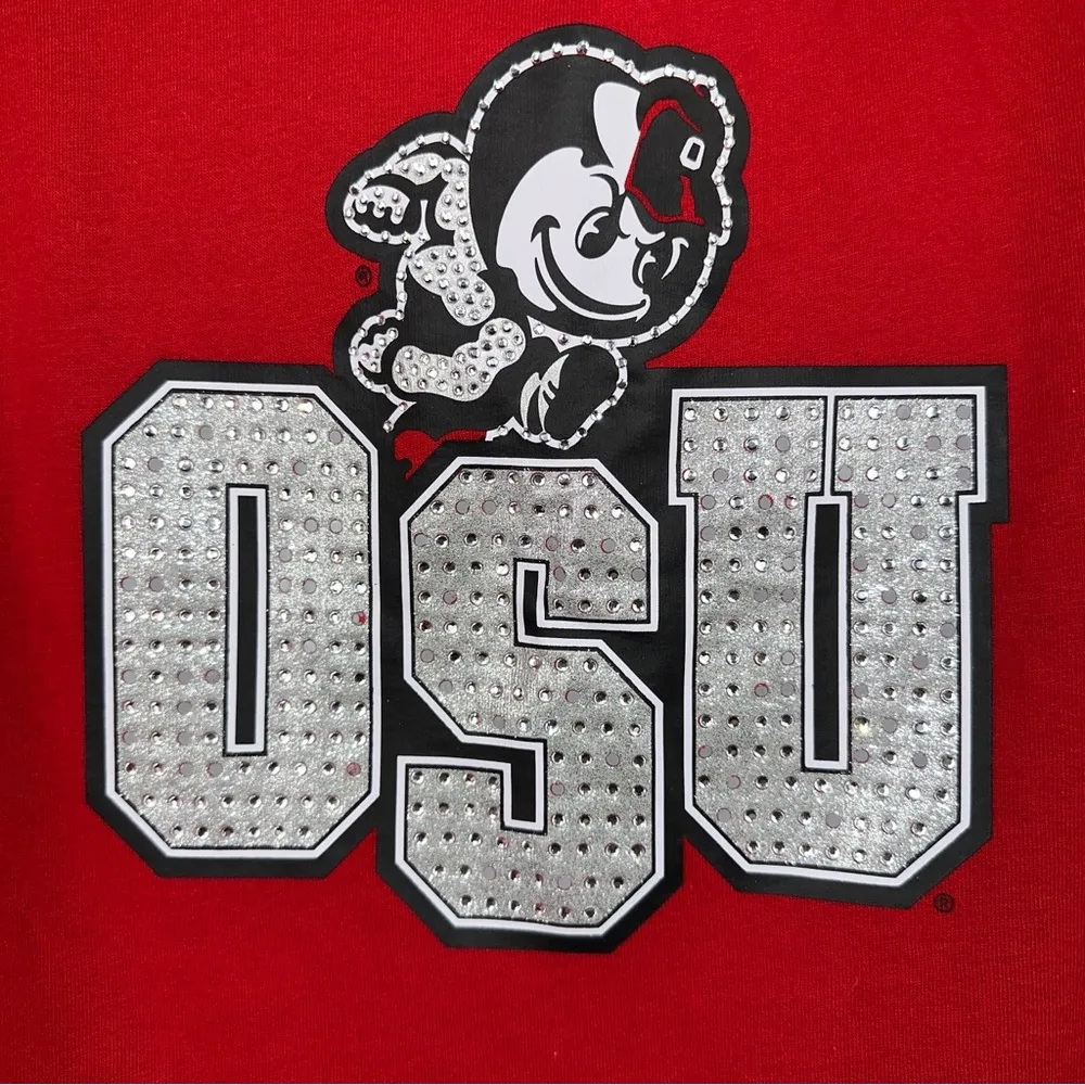 Pink Victoria Secret  x The Ohio State University Top Womens Red XS Studded Hood - Image 3