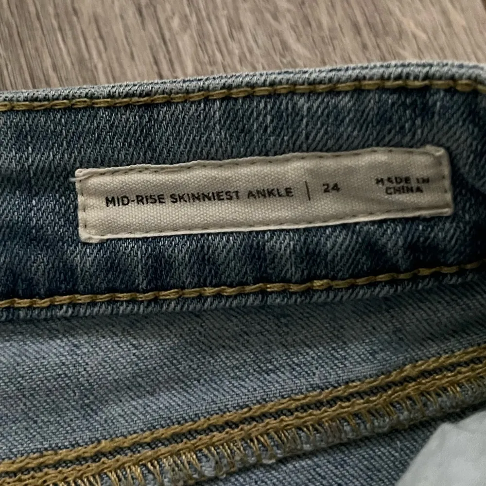 Pacsun Mid-Rise Skinniest Ankle Colorblock Two Tone Jeans | Light Wash | 24 - Image 6