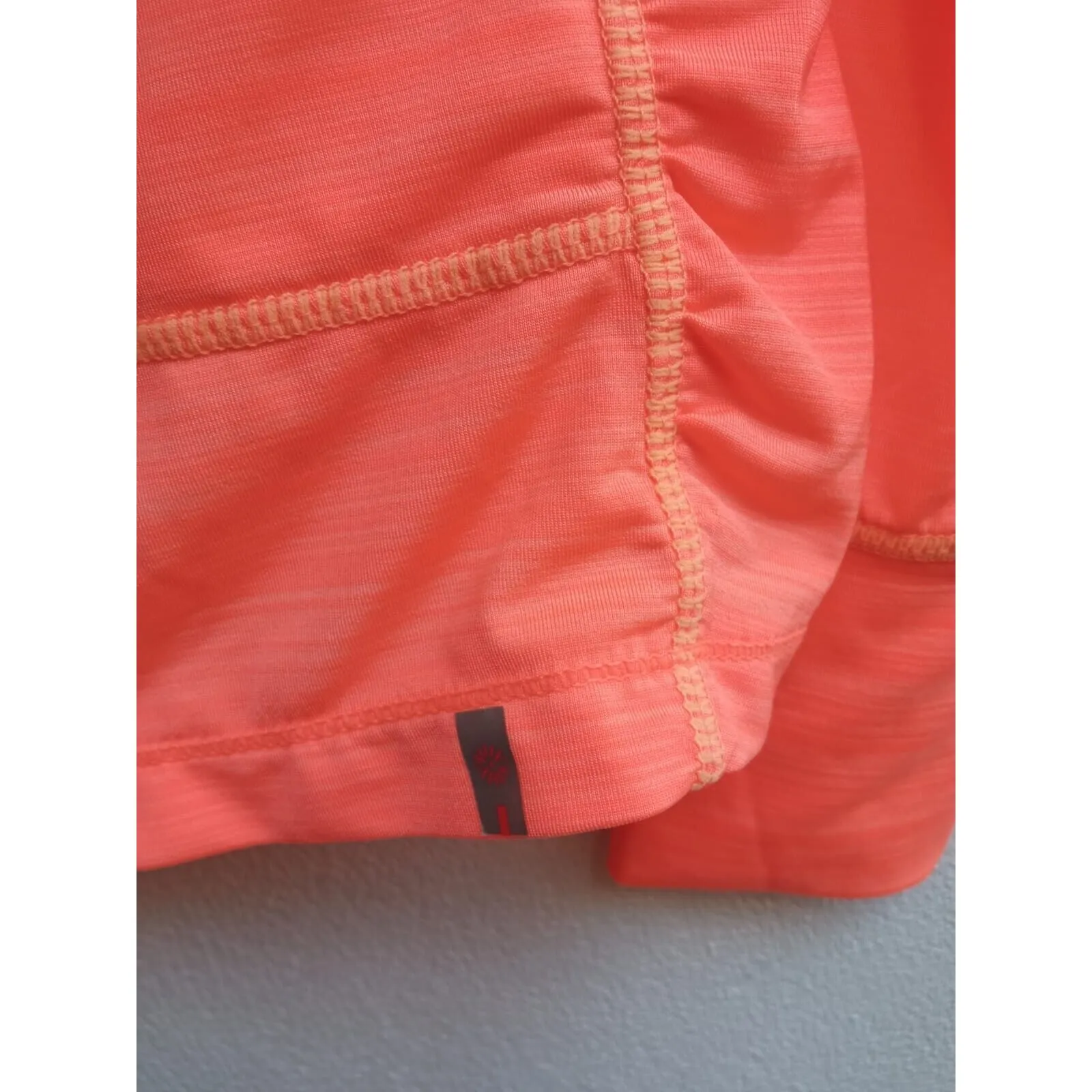 Tangerine Womens Active Pullover Shirt 1/2 Zip Orange Long Sleeve Size Small - Image 5