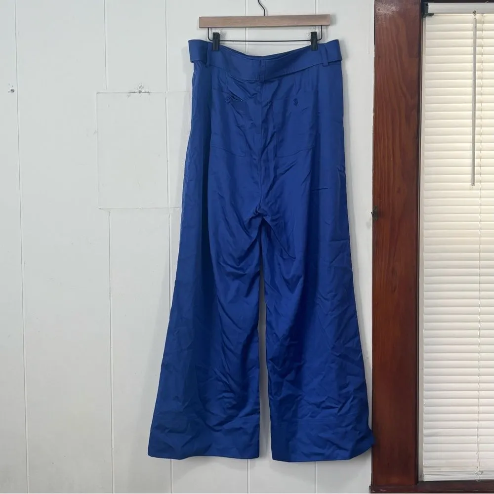 Brass Royal Blue Belted Trouser Pants NWT Size‎ 18 - Image 4