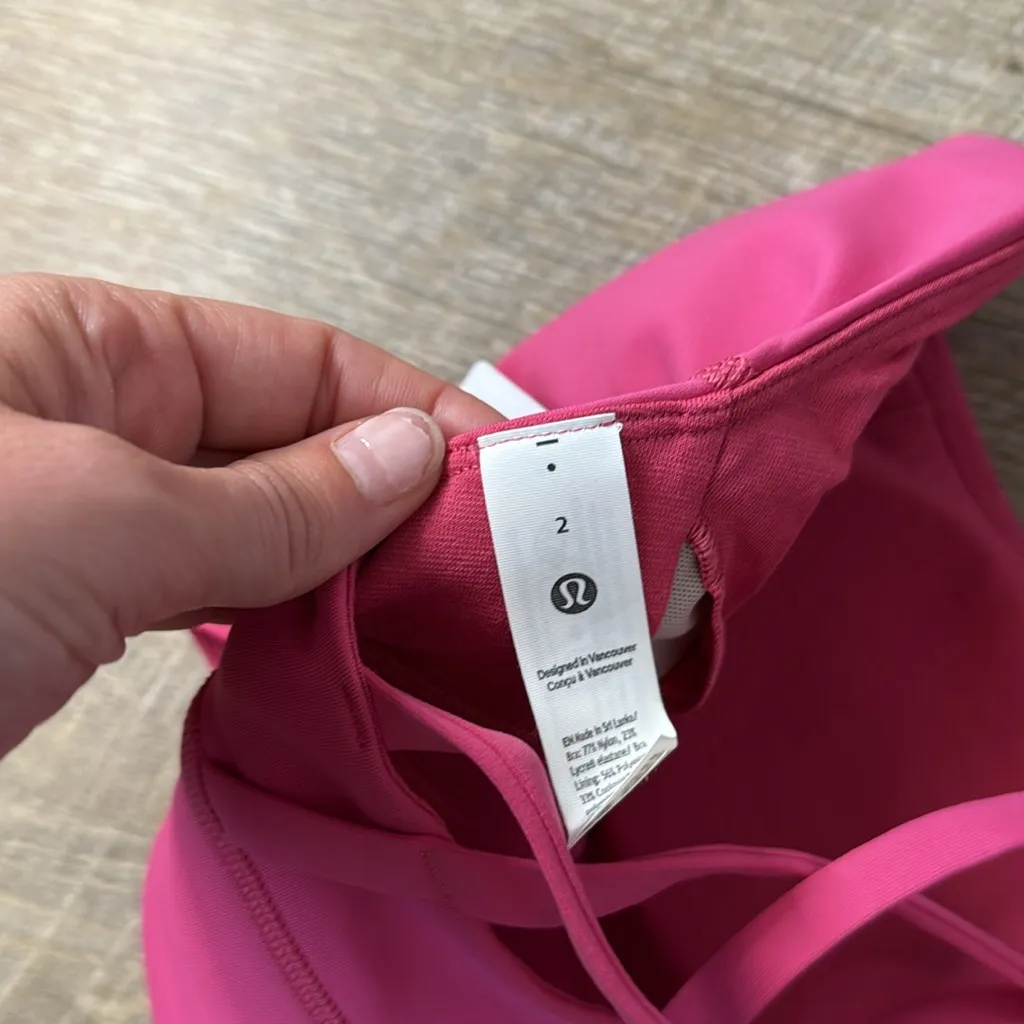 NWT Lululemon Athletica Energy Longline Bra Size 2 Ripened Raspberry - Image 3